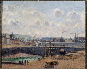 Dieppe látképe, Duquesne-medence Camille Pissarro (1830-1903) festménye 1902 V. 0,54x0,65 m Párizs, Musee d