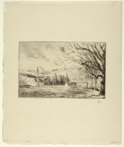 Pontoise kilátása alkotó: Camille Pissarro