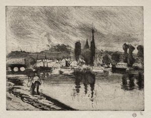Rouen kilátása alkotó: Camille Pissarro