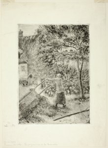 Nő kiüríti a talicskát alkotó: Camille Pissarro