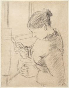 Fiatal Paraszt Miután Neki Kávét alkotó: Camille Pissarro