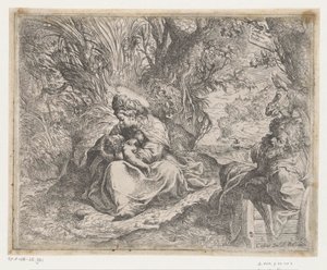 Pihenjen az egyiptomi repülésen alkotó: Camillo Procaccini