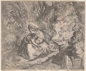 The Rest on the Flight to Egyiptom, 1587-1590. alkotó: Camillo Procaccini