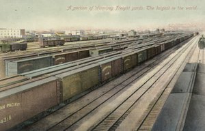 A világ legnagyobb teherpályaudvarának egy része, Winnepeg, Kanada (színes fotó) alkotó: Canadian Photographer