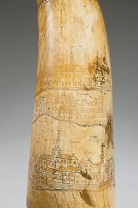 Porkürt, a St. Lawrence folyó térképével gravírozva Quebec térségében, 1759 körül (szarv) (lásd még: 997377-79)
