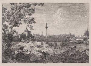 Padova képzeletbeli kilátása, a Vedute sorozatból (Nézetek) alkotó: Canaletto (Giovanni Antonio Canal)