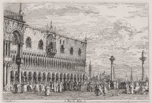 A Piera del Bando. V. (The Piera del Bando. V [enice]), a Vedute sorozatból (Nézetek) alkotó: Canaletto (Giovanni Antonio Canal)
