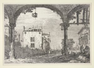 Le Portique a la lanterne (A portikó a lámpással), a Vedute sorozatból (Nézetek)