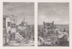 A ház perisztylával, a Vedute sorozatból (Nézetek) alkotó: Canaletto (Giovanni Antonio Canal)