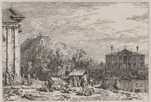 Dolo piaca, a Vedute sorozatból (Nézetek) alkotó: Canaletto (Giovanni Antonio Canal)