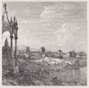 Kilátás egy városra egy püspökkel alkotó: Canaletto (Giovanni Antonio Canal)
