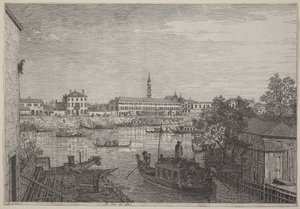 Dolo kapuinál alkotó: Canaletto