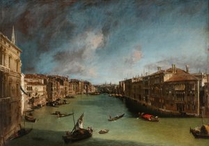 A Canal Grande a Palazzo Balbi felől a Rialto irányába alkotó: Canaletto
