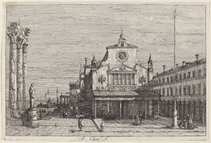 S. Giacomo di Rialto képzeletbeli képe, c. 17351746. alkotó: Canaletto