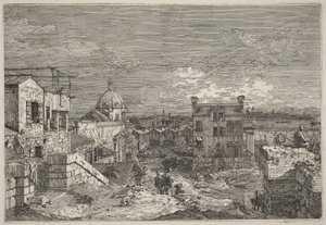 Velence képzeletbeli látképe alkotó: Canaletto