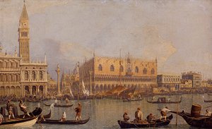 Olasz: Veduta del Palazzo Ducale di Venezia A velencei hercegi palota látképe alkotó: Canaletto