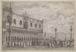 La Piera del Bando. V. tábla. alkotó: Canaletto