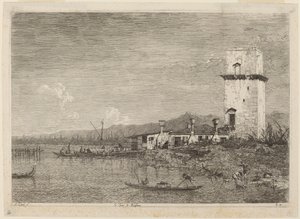 Malghera tornya, kb. 17351746. alkotó: Canaletto