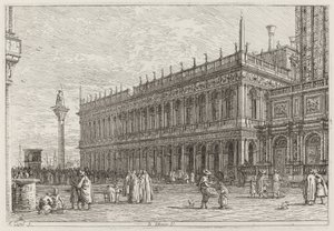 La libreria. V. [balra fent], 1742-ben vagy az előtt. alkotó: Canaletto