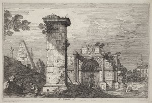 Táj romos emlékművekkel alkotó: Canaletto