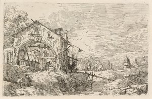 Táj egy nővel a kútnál alkotó: Canaletto