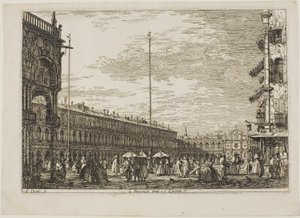 le Procuratie niove e S. Ziminian V., Vedute alkotó: Canaletto