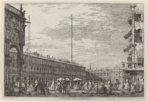 Le Procuratie niove e S. Ziminian V., c. 17351746. alkotó: Canaletto