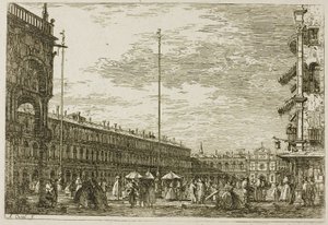 Le Procuratie niove e S. Ziminian V, Vedute alkotó: Canaletto