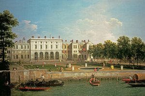 Régi Somerset ház a Temzétől, 1746-50 körül alkotó: Giovanni Antonio Canal