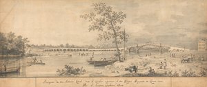 A régi Walton-híd a Middlesex partjáról nézve alkotó: Canaletto