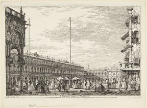 A Szent Márk tér az Új Prokuratúrákkal és San Geminianóval alkotó: Canaletto