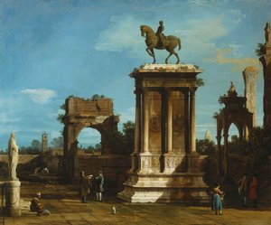 A Colleoni-emlékmű Caprice környezetben alkotó: Canaletto