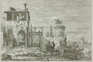 A lovas emlékmű, Vedute-ból alkotó: Canaletto