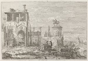 A lovas emlékmű [jobbra fent], c. 17351746. alkotó: Canaletto