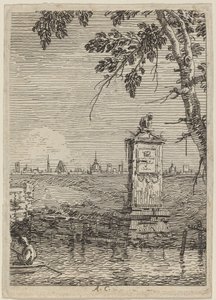 A kis emlékmű, c. 17351746. alkotó: Canaletto
