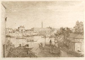 Dolo kikötője, a „Látképek” sorozatból alkotó: Canaletto