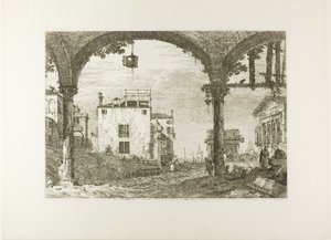 A Portico a lámpással, Vedute-ból alkotó: Canaletto