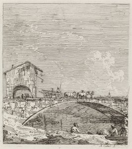 A hídon áthaladó kocsi c. 17351746. alkotó: Canaletto