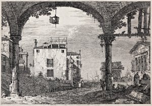 A lámpás portikusz
a „Vedute” (Kilátások) sorozatból alkotó: Canaletto