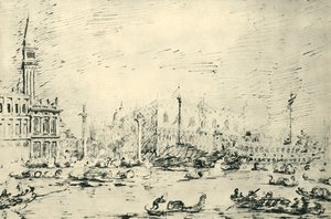 Velence: A Bacino di San Marco mennybemenetele napján, 1729, 1943. alkotó: Giovanni Antonio Canal