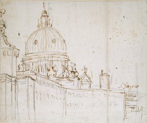 Velence: A Dogana di Mare és a S. Maria della Salute, 18. század közepe alkotó: Canaletto