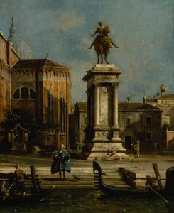 Bartolomeo Colleoni lovas szobrának látképe alkotó: Canaletto