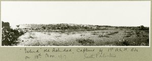 Esdud, a régi Ashdod, elfogta az 1. A.L.H. dandár 1917. november 13-án alkotó: Capt. Arthur Rhodes