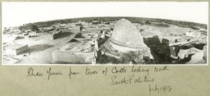 Yunis kán a kastély tornyából, Dél-Palesztina, 1917. július alkotó: Capt. Arthur Rhodes
