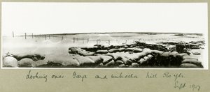 Gázára és az Esernyő-hegyre nézve, 1917. szeptember alkotó: Capt. Arthur Rhodes