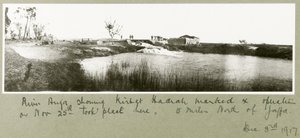 Auja folyó, Khirbet Hadrah látható, 1917. december 3