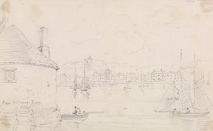 Cowes, a West Cowes-kompról, 1826. március 22 alkotó: Capt. Thomas Hastings