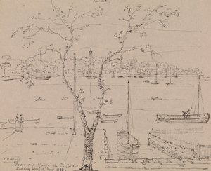 East Cowes-i házunkból, vasárnap este, 1833. május 12 alkotó: Capt. Thomas Hastings