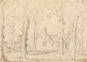 A Crewkerne templom udvarában, 1833. június alkotó: Capt. Thomas Hastings