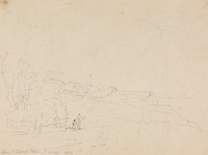 A Saint Lawrence állomás közelében, Wight-szigeten alkotó: Capt. Thomas Hastings